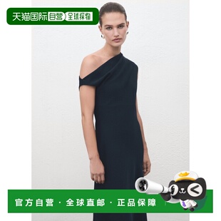 自营欧洲直邮Mango芒果 女士海军蓝A字型连衣裙