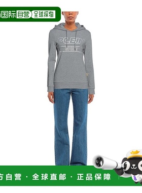 1h可退 香港直邮潮奢 Plein Sport 女士 连帽卫衣 grey灰色 舒适