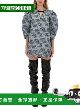 香港直邮GANNI 女士连衣裙 W0040628 CO 灰色 FLORAL JACQUARD MI