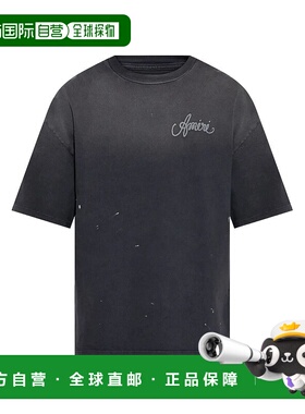 1h可退 香港直邮AMIRI 男士T恤 AMJYTE1213001 AW2025 黑色短袖