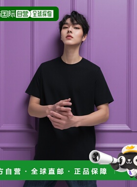 香港直邮HERNO 男士T恤 JG000166U520050969300 SS2025 黑色