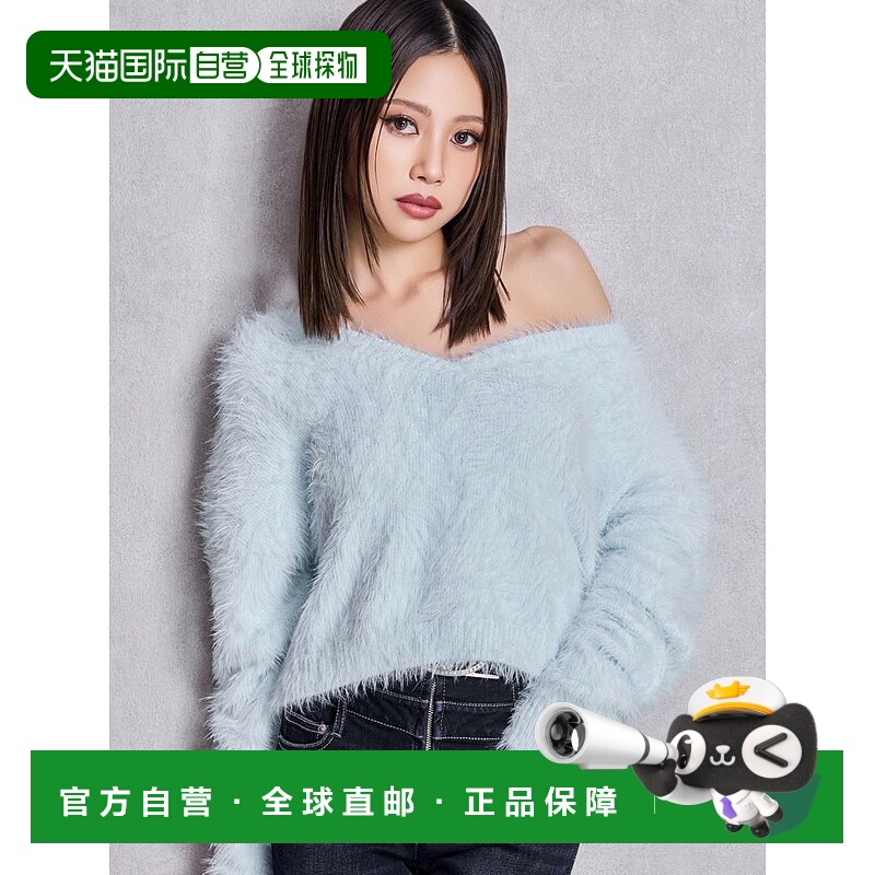 1h可退 日本直邮GYDA 女装 宽松短款绞花针织上衣 半高领设计 072