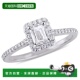 Diamond Emerald Cut Halo Ring Round Max 4ct Mimi 自营