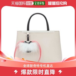 香港直邮FENDI 8BH25384DF03MF 女士灰白色手提包 芬迪