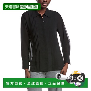 自营Kenneth Cole Chiffon Blouse - black 美国奥莱直发
