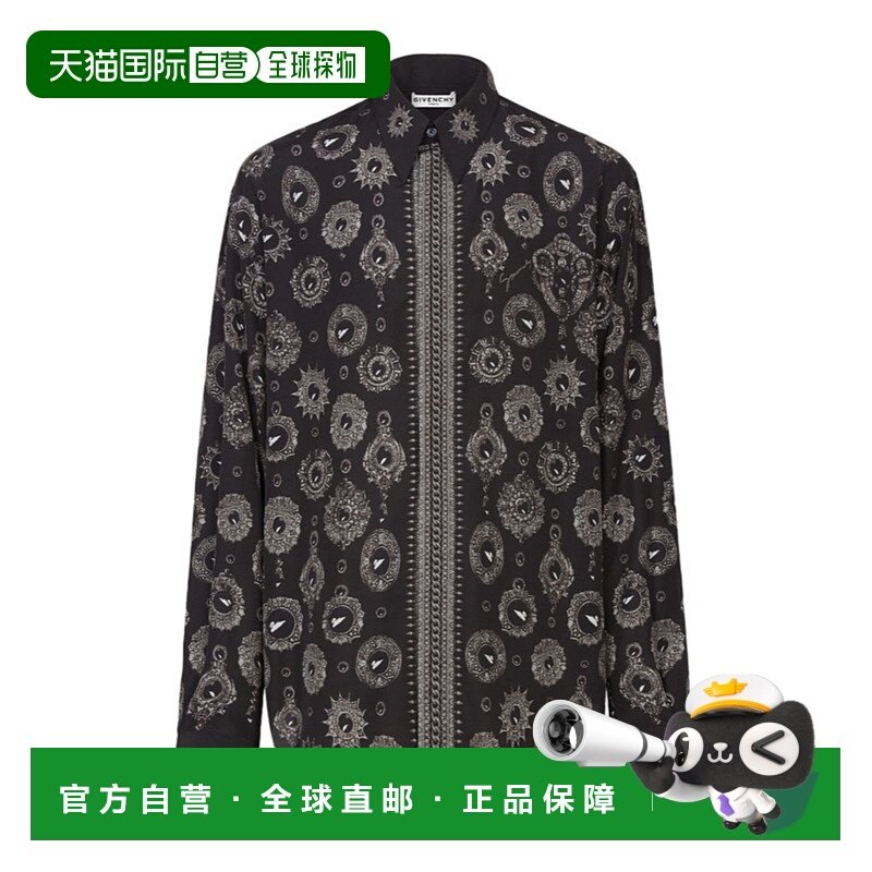 香港直邮GIVENCHY 男士衬衫 BM60MB13BL002 AW2020 黑色