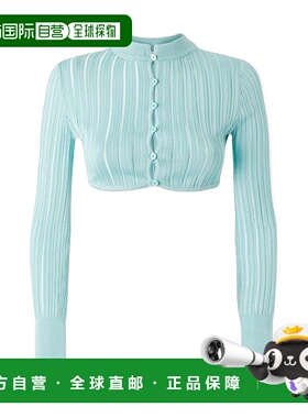 香港直邮Alaia 短款罗纹针织开衫 AA9S02836M712长袖