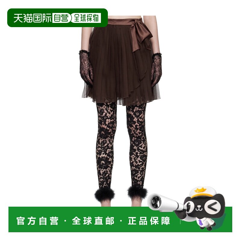 香港直邮VALENTINO 女士半身裙 BRAEE12UPY79 SS2026 深棕色a字裙