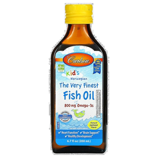 香港直发carlson labs康一生儿童挪威优质鱼油天然柠檬800mg200ml