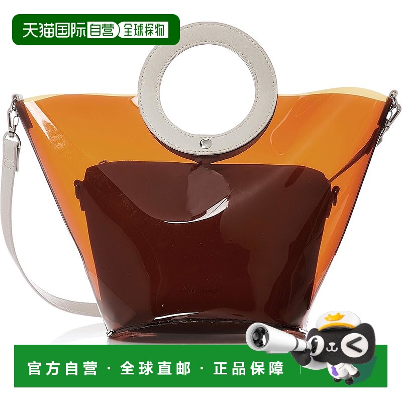 【日本直邮】Legato Largo PVC托特包 春夏 棕白手提包