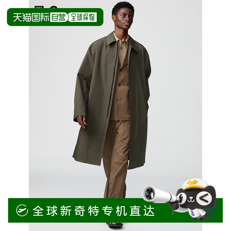 日潮跑腿UNIQLO优衣库C系列合作款BLOCKTECH单排扣大衣风衣475402