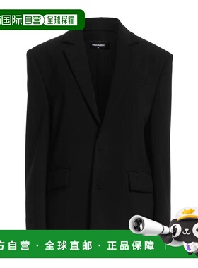 1h可退 香港直邮潮奢 Dsquared2 二次方 女士 西装外套 black黑色