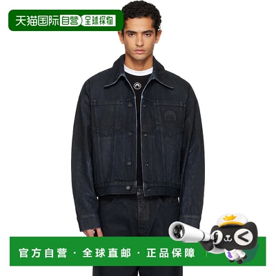 1h可退 香港直邮潮奢 Marine Serre 男士 黑色 Moon Waxed 牛仔夹