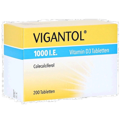 欧洲直邮德国VIGANTOL维生素D3补VD1.000IE促钙吸收早产儿200粒