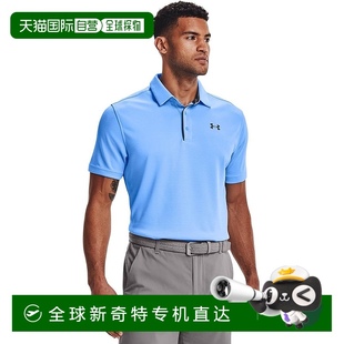 蓝灰色速干 男式 日本直邮 安德玛 高尔夫 Polo Tech Polo衫