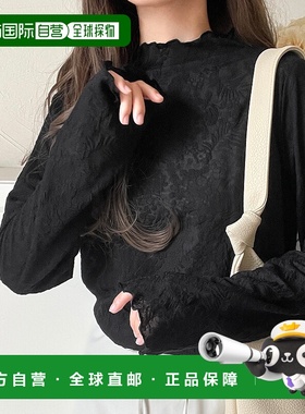 1h可退 日本直邮classicalelf 女装 秋冬蕾丝长袖上衣 透肤花边内