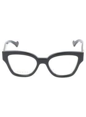 GUCCI 女士眼镜 GG1424O001 SS2024 黑色 几何框平光镜