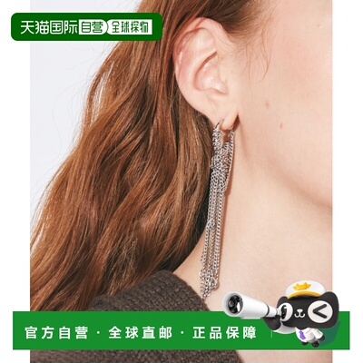 日本直邮beautiful people 男女同款 缠绕链条流苏耳饰 162681195