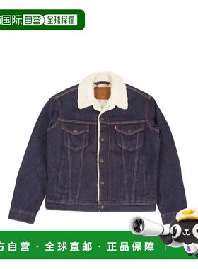 自营欧洲直邮Levis Type 3 Sherpa Trucker男士深蓝色羊羔绒夹克