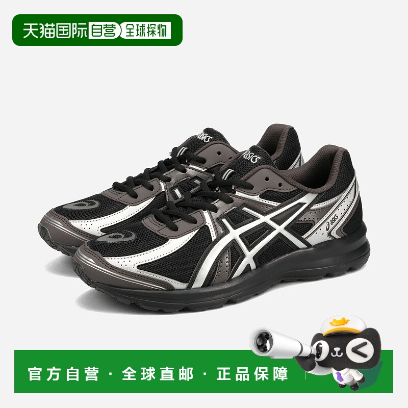 日本直邮ASICS SPORTSTYLE JOG 100S 男女士低帮运动鞋黑色/纯银1