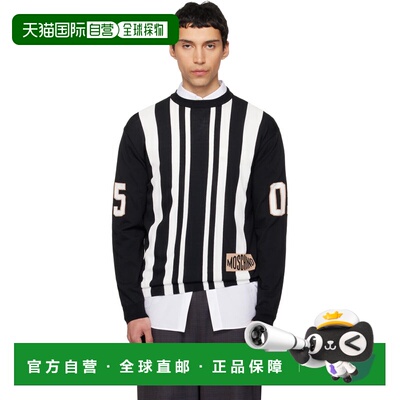 香港直邮Moschino 莫斯奇诺 男士 黑色 & 白色 Sport Inspired 针