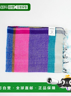 1h可退 日本直邮hint hint 女士 宽幅阿克力棉 检查柄围巾 STOLE-