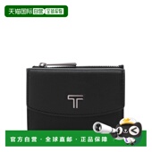 黑色 自营欧洲直邮Tumi途明 Belden男士 枪灰色皮革T标识卡包