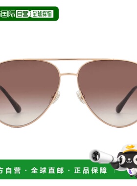 自营Jimmy Choo Ladies Gold Tone Sport Sunglasses OLLYS-0DDB-