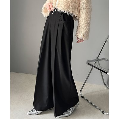 Classical Elf 女士高腰美腿宽松调节扣长裤 ce1020184