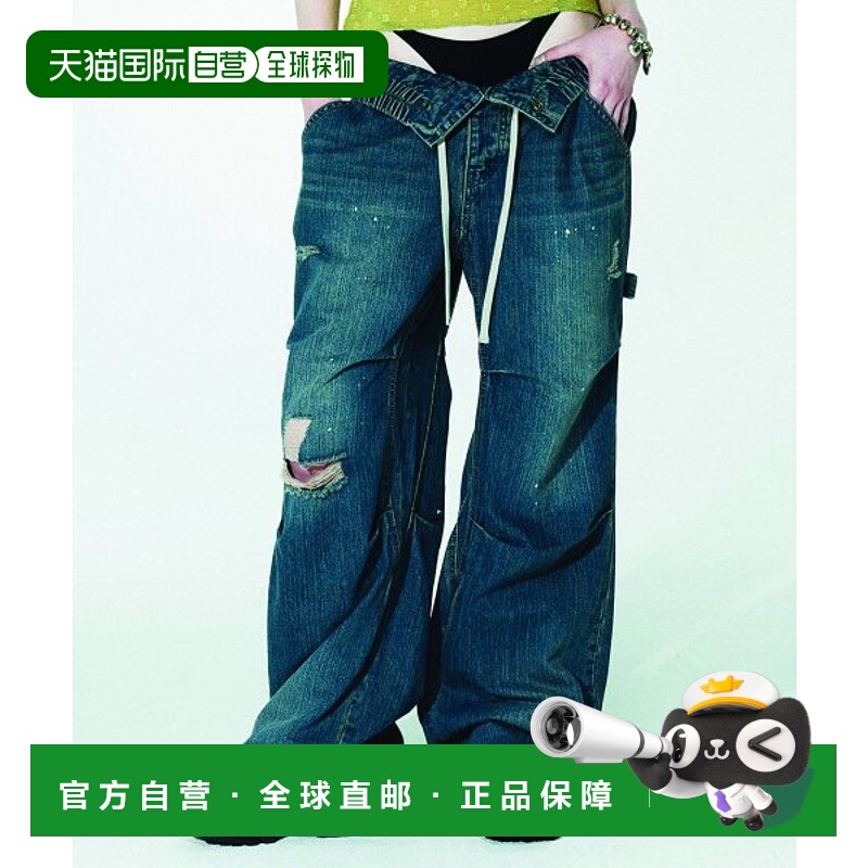 韩国直邮SCULPTOR美式复古街头辣妹潮牌新款休闲裤SC23S439BL