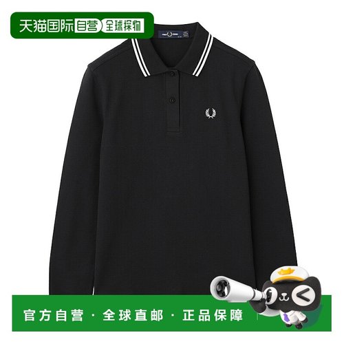 日本直邮FRED PERRY 女士长袖 Polo 衫 g3636 62a 双色撞色长袖 P