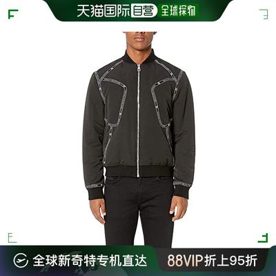 香港直邮VERSACE COLLECTION 男士黑色飞行员夹克 V500585-VT0189