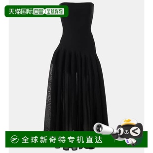 香港直邮Alaia 褶裥无肩带礼服 1h可退 女士 black黑色 舒适时尚