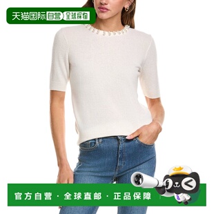 自营philosophy Pearl Bead Cashmere Sweater - white 美国奥莱