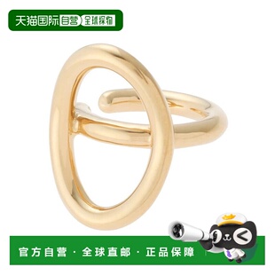 日潮跑腿COCOSHNIK 银色镀金椭圆形耳骨夹 00耳夹耳环纯银