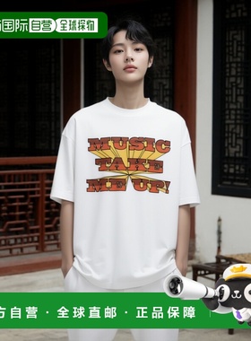 1h可退 日本直邮ISNESS MUSIC 男士动感图案短袖T恤 MUSICTMUT01