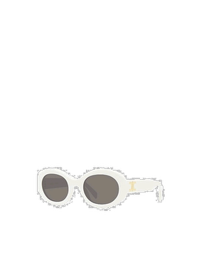 香港直邮Celine赛琳太阳眼镜墨镜白色椭圆形时尚潮流CL40194U