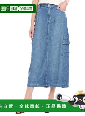 自营 Bella Dahl工装裤长裙-蓝色 美国奥莱直发半身裙a字裙