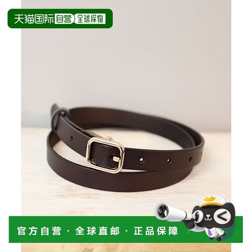 日本直邮florge 细身方形扣皮革腰带 FL8218DW01778 腰带