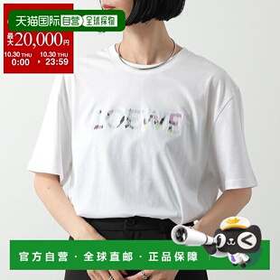 徽标刺绣圆领棉质上衣 日本直邮LOEWE H526Y22XCM T恤 女士短袖