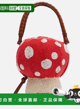 1h可退 香港直邮Staud 女士 Shroom 迷你珠饰手提包 red红色 舒适