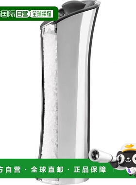 自营 Trudeau 8 英寸 Graviti Plus 盐磨机，铬色 - 银色 美国奥