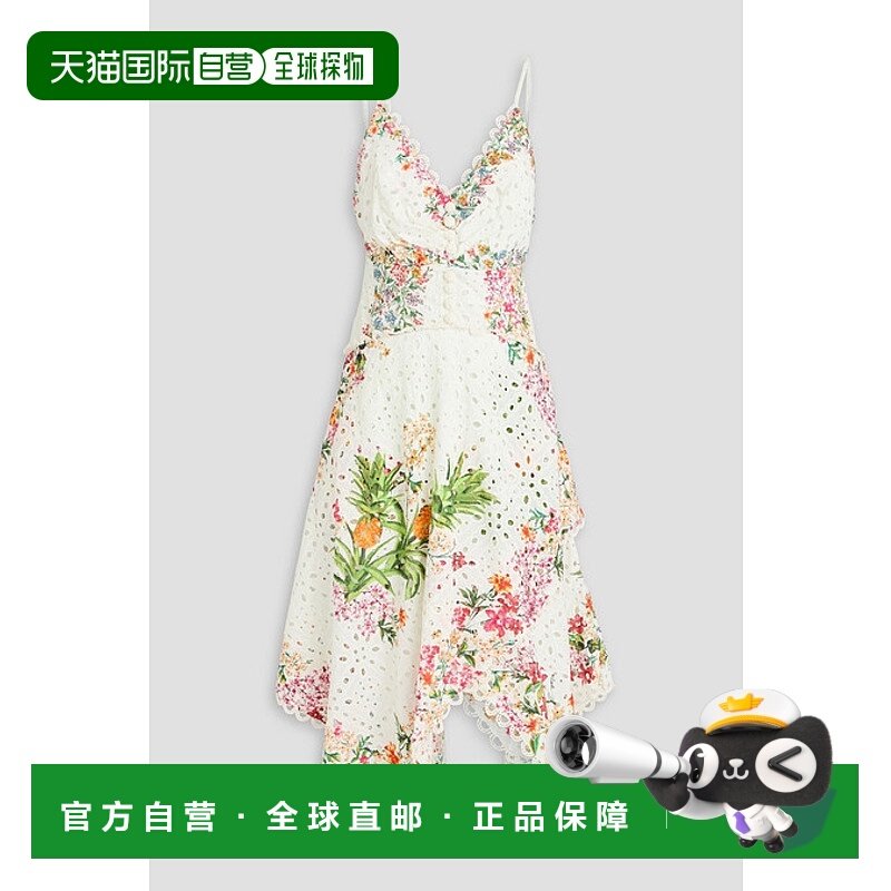 香港直邮FARM RIO 女士 印花英格兰刺绣棉质中长连衣裙 298401DEL