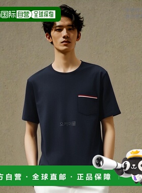 韩国直邮Thom Browne桑姆布郎尼T恤黑色圆领MJS010A 01454 415