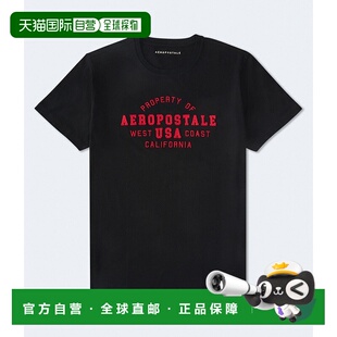 自营Aeropostale Usa Applique Graphic Tee - black 7 美国奥莱