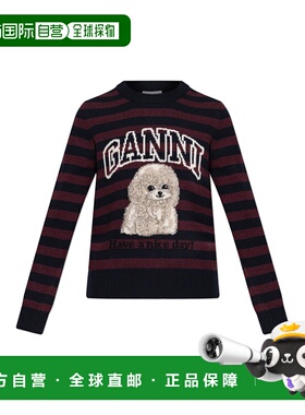香港直邮GANNI 女士针织毛衣 K25672678999 AW2025 酒红色 MAGLIE