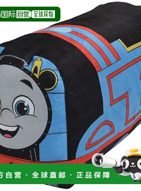 【日本直邮】西川托马斯火车头抱枕 64X27cm 托马斯蓬松蓝色 LH63