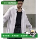 日本直邮WYM LIDNM 男士 1h可退 剪裁下摆条纹衬衫 WYsh1344