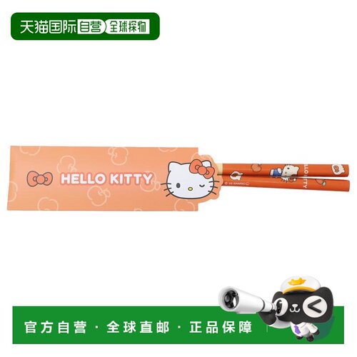 日本直邮Hello Kitty筷子21厘米带筷子盒竹制筷子三丽鸥T's Facto
