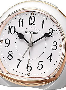 RHYTHM 闹钟 リフレR665 8RE665SR13 粉色 卧室 房间